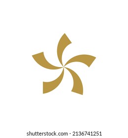 Golden Rotary logo design vector