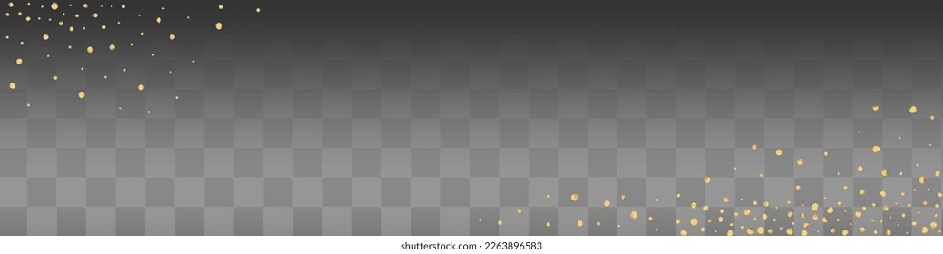Golden Round Art Vector Transparent Panoramic Background. Rich Splash Backdrop. Yellow Circle Luxury Pattern. Dust Modern Wallpaper.