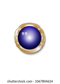 Golden round icon