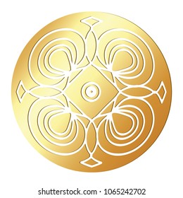 golden round pattern