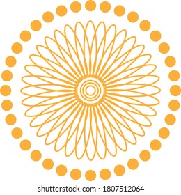 golden round pattern. Vector illustration as element vector 