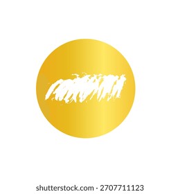 Superficie de tarjeta de rasguño redondo dorado con texturas raspadas. Tarjeta de rascar del oro, ganador de la lotería, premio del dinero o Plantilla del Cupón de la venta aislada en el fondo blanco. Vector moderno