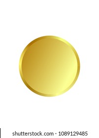 Golden round sticker