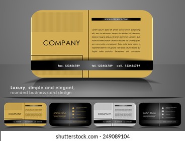 Golden Rounded Business Card