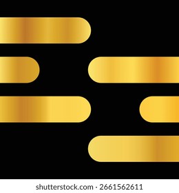 Golden Rounded Line Art Background for Print