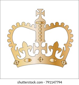A golden royal crown svg