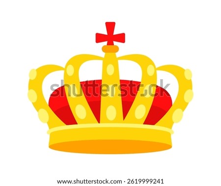 Golden royal crown representing monarchy, power and leadership