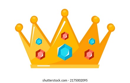 Golden Royal Crown. Vector illustration