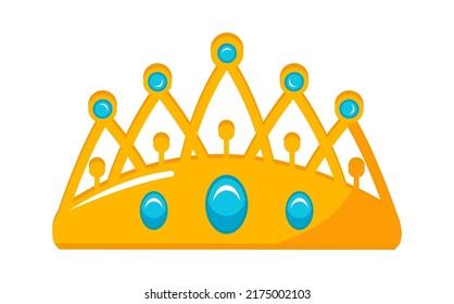 Golden Royal Crown. Vector illustration