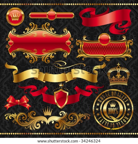 Golden royal design element