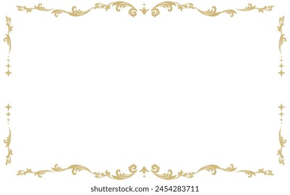 Golden royal and elegant decorative frame background material