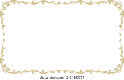 Golden royal and elegant decorative frame background material