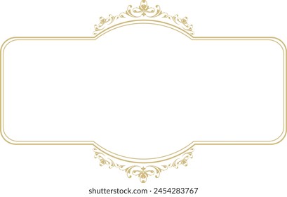 Golden royal and elegant decorative frame background material