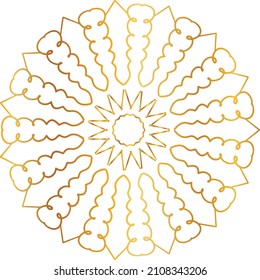 Golden and royal mandala art design, wedding, invitation, vintage, ornaments, circle, frame