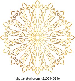 Golden and royal mandala art design, wedding, invitation, vintage, ornaments, circle, frame