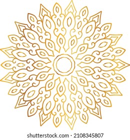 Golden and royal mandala art design, wedding, invitation, vintage, ornaments, circle, frame
