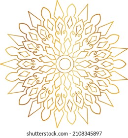 Golden and royal mandala art design, wedding, invitation, vintage, ornaments, circle, frame