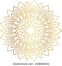 Golden and royal mandala art design, wedding, invitation, vintage, ornaments, circle, frame
