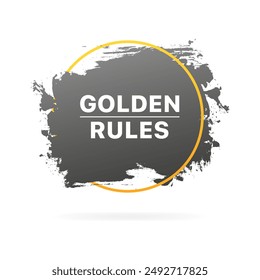 Golden rules icon. Stumbled icon. Flat style. Vector icon.