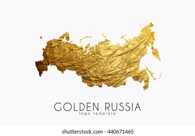 Golden Russia Logo on the white background