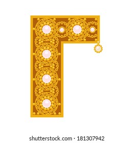 Golden Russian letter