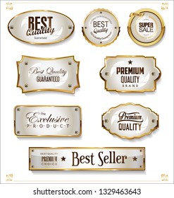 Golden sale labels retro vintage design collection