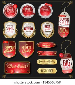 Golden sale labels retro vintage design collection