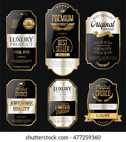 Golden sale labels retro vintage design collection 