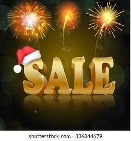 Golden sale on the black background.Vector