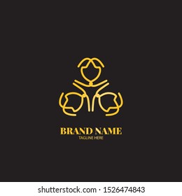 Golden Salon, Spa, Luxury Vector Logo Element