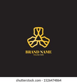 Golden Salon, Spa, Luxury Vector Logo Element