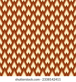 Golden Scale Pattern Geometric Seamless Vector Design for Ethnic Background Textile Wallpaper