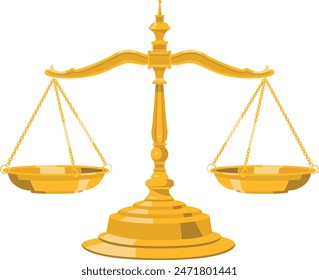 Escala de oro de la ley de Ilustración vectorial de equilibrio legal símbolo de juicio elemento de Diseño gráfico