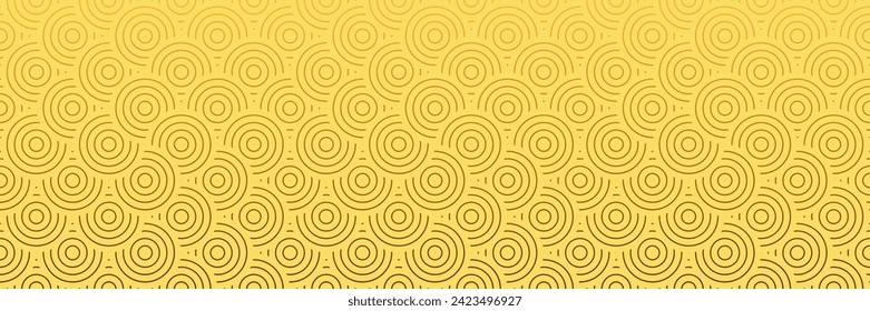 Golden Scales and Coins, Rich Asian Tradition in Seamless Circular Pattern, Imperial Background Design Vector