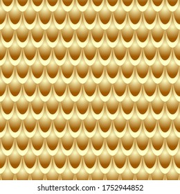 Escala dorada patrón sin fisuras para impresión, tela o textil. Fondo de báscula de oro de pescado. Ilustración del vector