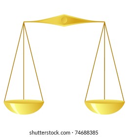 golden scales. vector