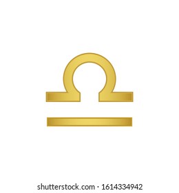 golden Scales vector icon. Zodiac Sign. Scales Constellation. 