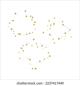 Golden scattered stars on sky spread icon flat design vector illustration on white background.