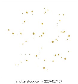Golden scattered stars on sky spread icon flat design vector illustration on white background.