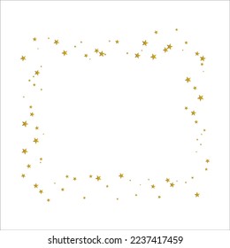 Golden scattered stars on sky spread icon flat design vector illustration on white background.