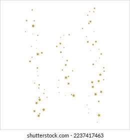 Golden scattered stars on sky spread icon flat design vector illustration on white background.