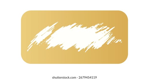 Golden scratch card surface with scraped texture. Shiny metallic scratchcard, lotto winner, money prize or sale coupon template isolated on white background. Vector Ilustration