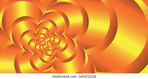 Golden screw pattern. Abstract banner design.