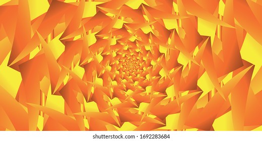 Golden screw pattern. Abstract banner design.