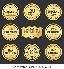 Golden Seal Label Badge Stamp Sticker Tag