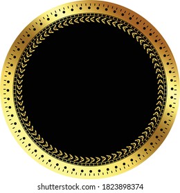 golden seal, stamp, badge vector for any business