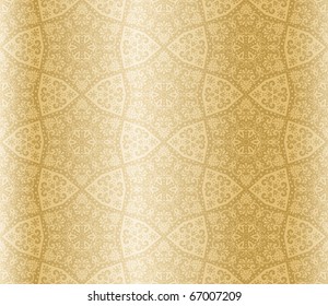 Golden seamless arabesque (EPS10);  jpg version also available