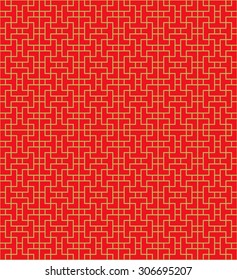 Golden seamless Chinese window tracery lattice geometry line pattern.
Golden seamless background image of vintage Chinese style window tracery square geometry line pattern.
