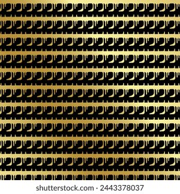 Golden Seamless geometric pattern. Abstract background.