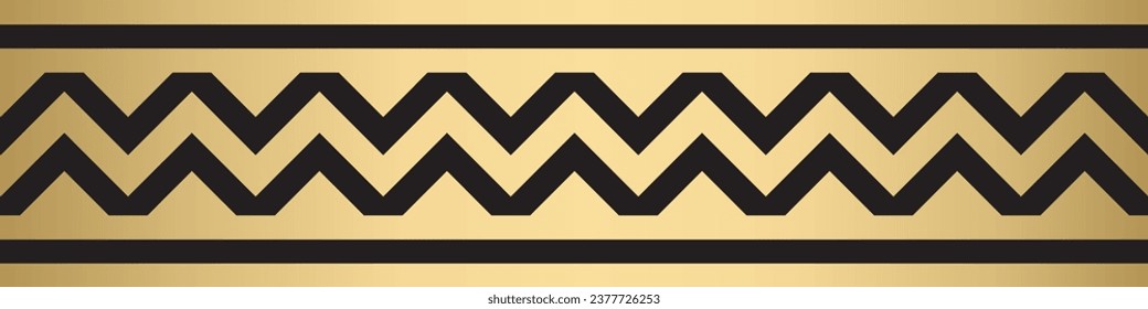golden seamless geometric pattern Aztec ethnic tribe.